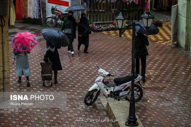 رگبار باران و وزش باد شدید در بعضی استانها